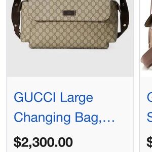 Gucci Beige and Brown diaper bag